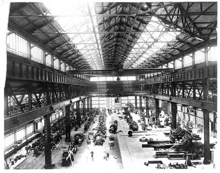 Building 128, pre-World War II, was a machine shop that built ship engines.